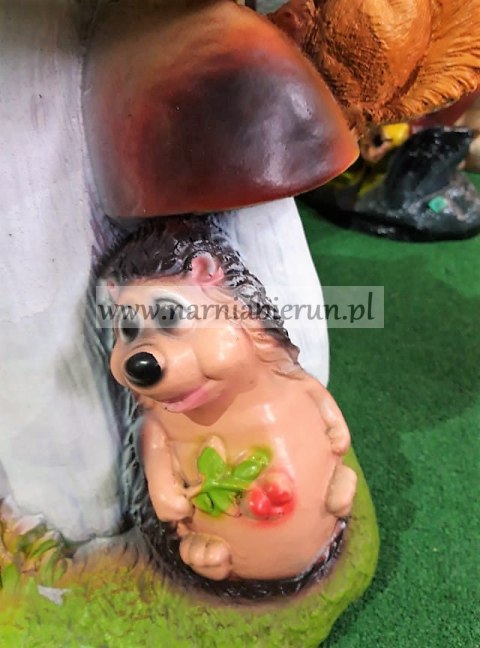 Figurka z żywicy Jeżyki Grzybek Wiewiórki 55cm Figurka z żywicy Jeżyki Grzybek Wiewiórki 55cm