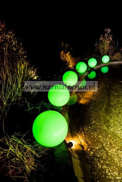 Kula solarna 50cm kolorowa LED PL