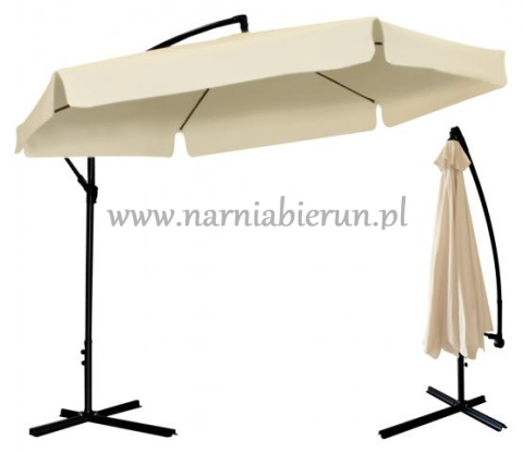 Parasol ogrodowy z falbaną + pokrowiec beżowy Parasol ogrodowy z falbaną + pokrowiec beżowy