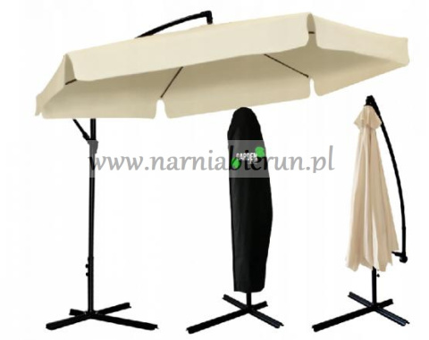 Parasol ogrodowy z falbaną + pokrowiec beżowy Parasol ogrodowy z falbaną + pokrowiec beżowy