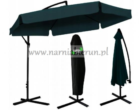Parasol ogrodowy z falbaną + pokrowiec zielony Parasol ogrodowy z falbaną + pokrowiec zielony