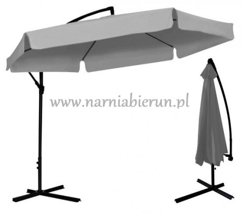 Parasol ogrodowy z falbaną + pokrowiec szary Parasol ogrodowy z falbaną + pokrowiec szary