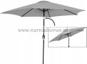 Parasol ogrodowy skośny szary 300 cm + pokrowiec