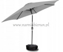 Parasol ogrodowy skośny szary 300 cm + pokrowiec