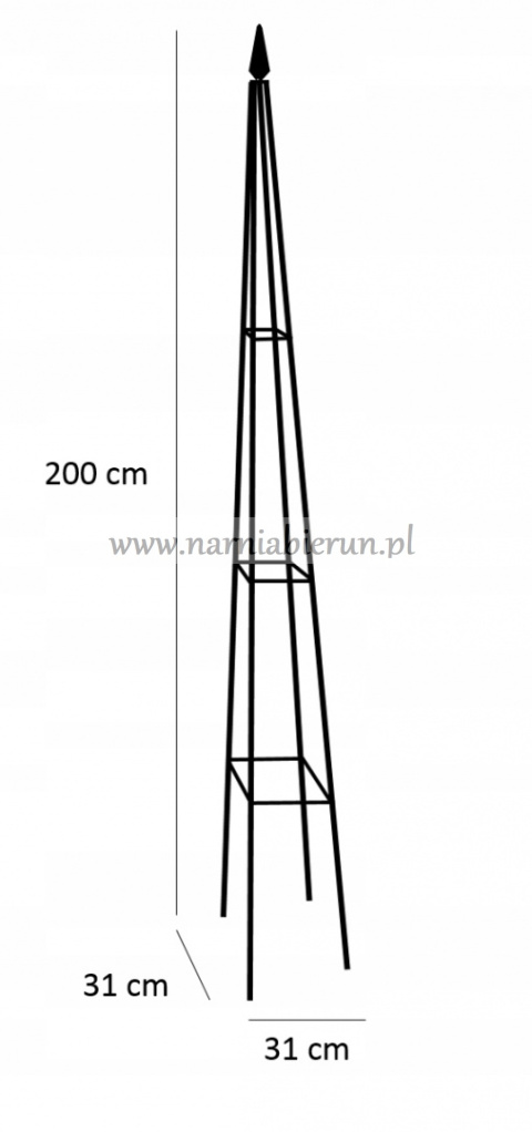Pergola ogrodowa kolumnowa Piramida metalowa Pergola ogrodowa kolumnowa Piramida metalowa