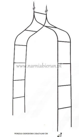 Pergola ogrodowa łukowa łuk metalowa 240cm pnącza Pergola ogrodowa łukowa łuk metalowa 240cm pnącza