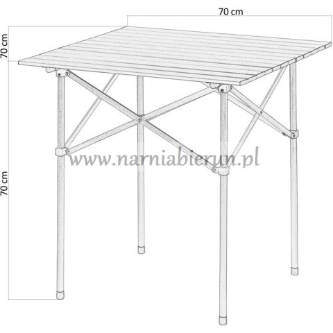 Stolik Stół Składany Aluminium Kemping 70 x 70 x 70 cm Stolik Stół Składany Aluminium Kemping 70 x 70 x 70 cm