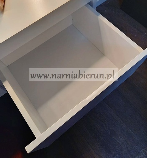 Toaletka do wizażu biała lustro z oświetleniem 4 szuflady