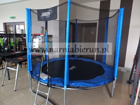 Trampolina 366 cm z drabinką i siatką zabezpieczającą 150 kg Trampolina 366 cm z drabinką i siatką zabezpieczającą 150 kg