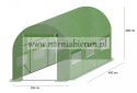 Tunel ogrodowy foliowy foliak zielony 400X250X200cm Ocynk