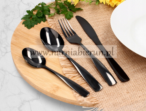 Zestaw sztućców 6 osobowy 24 elementy BLACK Zestaw sztućców 6 osobowy 24 elementy BLACK