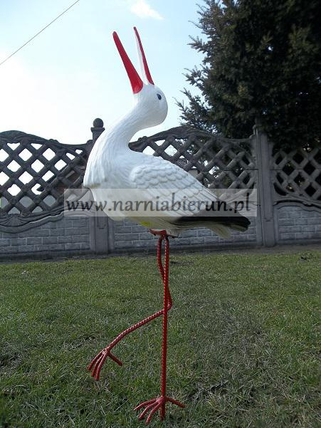 BOCIAN mały figurka plastikowa klekot 60 cm BOCIAN mały figurka plastikowa klekot 60 cm