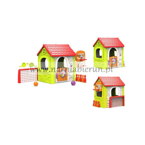 Domek dla dzieci FEBER domek Ogrodowy Plac Zabaw 6 w 1 Domek dla dzieci FEBER domek Ogrodowy Plac Zabaw 6 w 1
