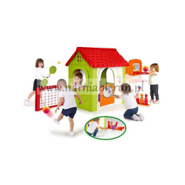 Domek dla dzieci FEBER domek Ogrodowy Plac Zabaw 6 w 1