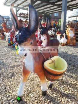 Figurka z żywicy OSIOŁ Z JUKAMI osiołek donica 79 cm