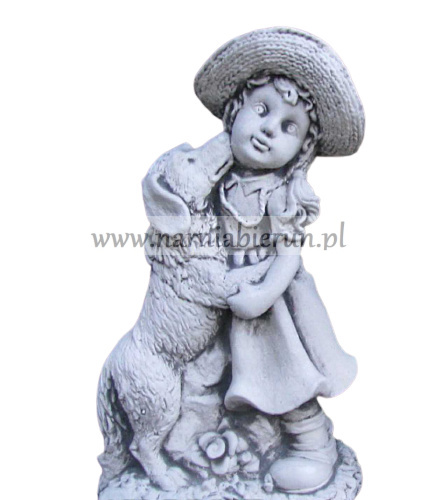 Figurka betonowa DZIEWCZYNA Z PSEM 47 cm Figurka betonowa DZIEWCZYNA Z PSEM 47 cm