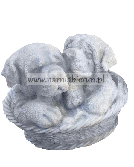 Figurka ogrodowa betonowa PIESKI W KOSZU 11 cm Figurka ogrodowa betonowa PIESKI W KOSZU 11 cm