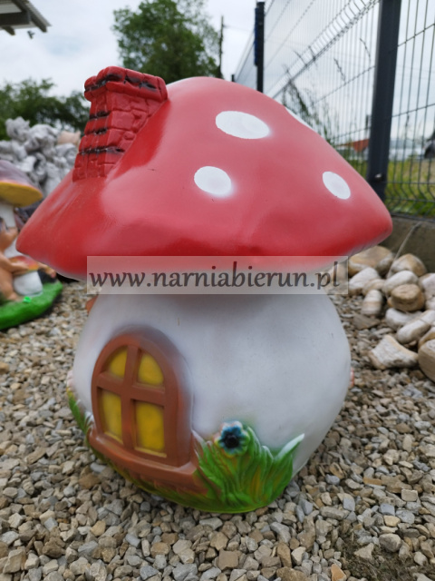 Figurka z żywicy Grzybek Grzyb Muchomorek Domek 47 cm Figurka z żywicy Grzybek Grzyb Muchomorek Domek 47 cm