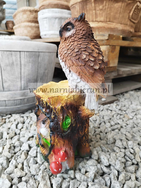 Figurka z żywicy SOWA na pniu sówka 31 cm Figurka z żywicy SOWA na pniu sówka 31 cm
