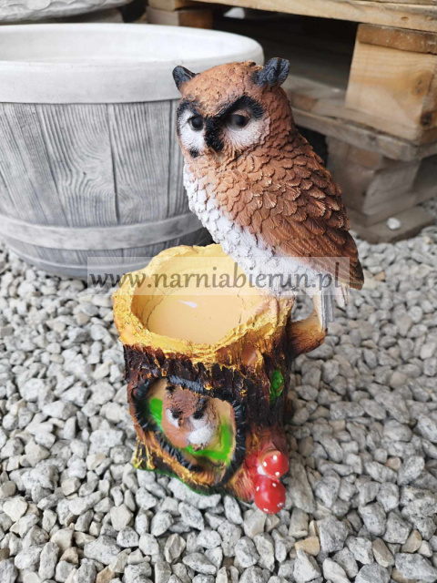 Figurka z żywicy SOWA na pniu sówka 31 cm Figurka z żywicy SOWA na pniu sówka 31 cm