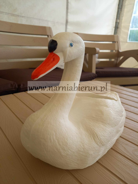 Figurka plastik ŁABĘDŹ donica mała doniczka 25 cm Figurka plastik ŁABĘDŹ donica mała doniczka 25 cm
