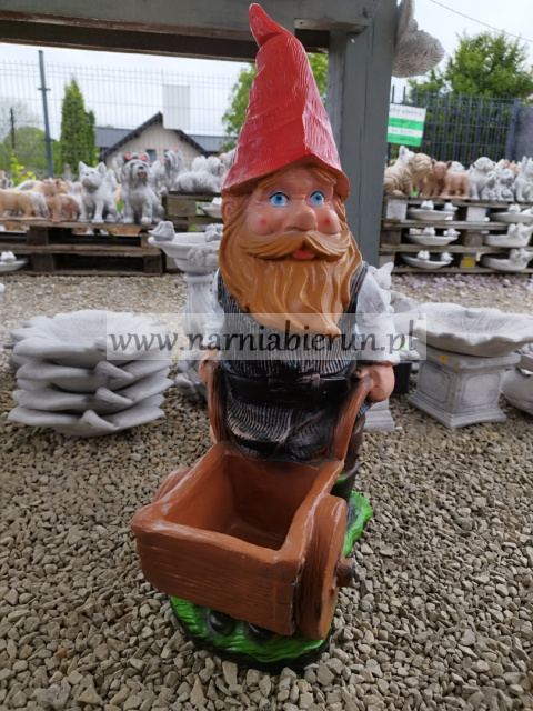 Figurka z żywicy KRASNAL z taczką Rumcajs 80 cm Figurka z żywicy KRASNAL z taczką Rumcajs 80 cm