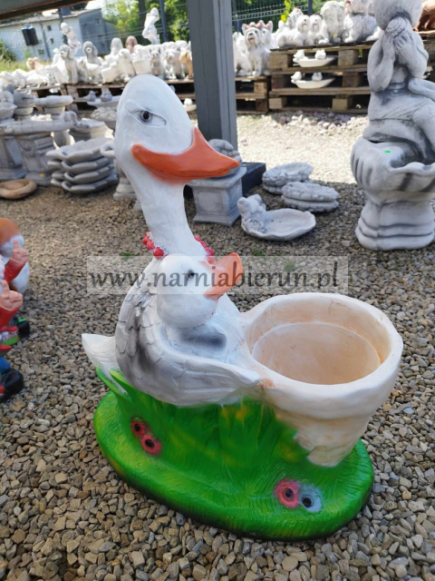Figurka z żywicy KACZKA kaczki donica 60 cm Figurka z żywicy KACZKA kaczki donica 60 cm