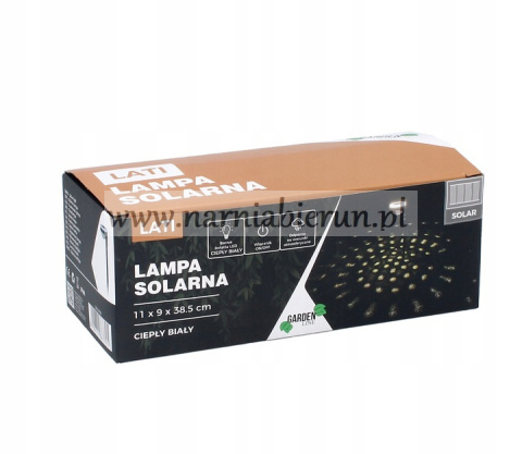 LAMPA SOLARNA OZDOBA ŚWIECĄCA WBIJANA 38,5 CM LAMPA SOLARNA OZDOBA ŚWIECĄCA WBIJANA 38,5 CM