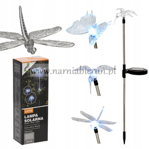 LAMPA SOLARNA WAŻKA MOTYL KOLIBER OZDOBA ŚWIECĄCA LED LAMPA SOLARNA WAŻKA MOTYL KOLIBER OZDOBA ŚWIECĄCA LED