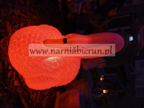Łabędź duży świecący podświetlany plastikowy 47 cm Łabędź duży świecący podświetlany plastikowy 47 cm