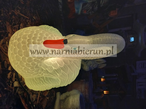 Łabędź duży świecący podświetlany plastikowy 47 cm Łabędź duży świecący podświetlany plastikowy 47 cm