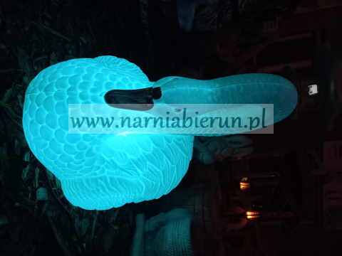Łabędź duży świecący podświetlany plastikowy 47 cm Łabędź duży świecący podświetlany plastikowy 47 cm