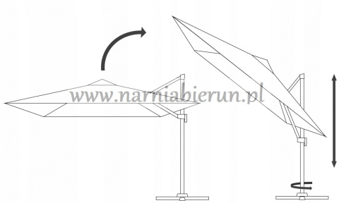 Parasol ogrodowy Roma 300x300 cm + pokrowiec Parasol ogrodowy Roma 300x300 cm + pokrowiec