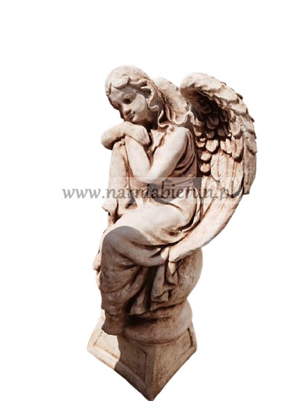 Figurka betonowa ANIOŁ ZAMYŚLONY NA KULI 40 cm Figurka betonowa ANIOŁ ZAMYŚLONY NA KULI 40 cm