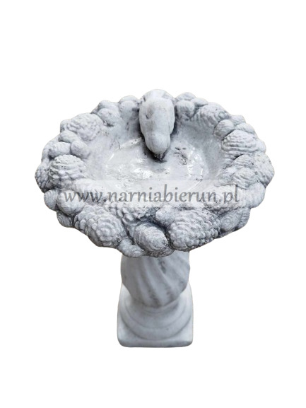 Figurka betonowa Figura Poidło z ptaszkiem na kolumnie 42 cm Figurka betonowa Figura Poidło z ptaszkiem na kolumnie 42 cm