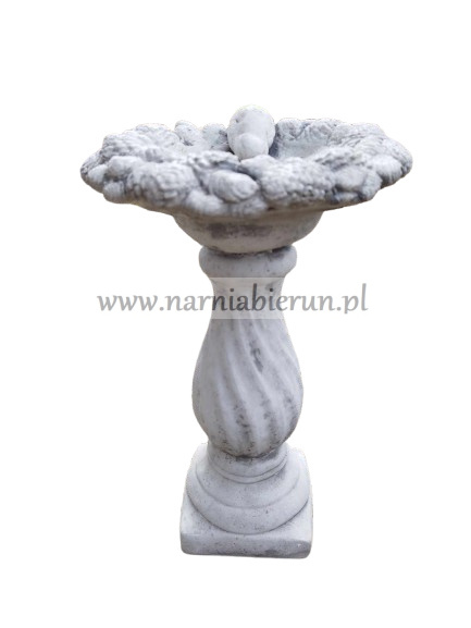 Figurka betonowa Figura Poidło z ptaszkiem na kolumnie 42 cm Figurka betonowa Figura Poidło z ptaszkiem na kolumnie 42 cm