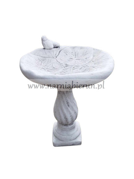 Figurka betonowa Figura Poidło z ptaszkiem na kolumnie 47 cm Figurka betonowa Figura Poidło z ptaszkiem na kolumnie 47 cm