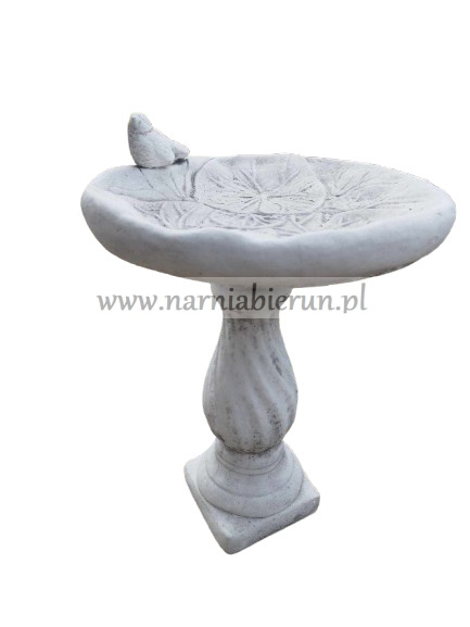 Figurka betonowa Figura Poidło z ptaszkiem na kolumnie 47 cm Figurka betonowa Figura Poidło z ptaszkiem na kolumnie 47 cm