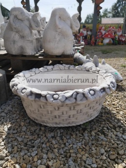 Figurka betonowa Kosz donica kwiaty fi62 cm.