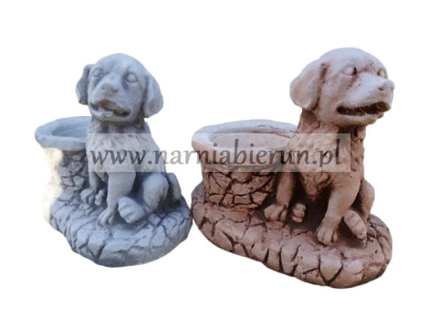 Figurka betonowa donica PIES Z DONICZKĄ 18 cm Figurka betonowa donica PIES Z DONICZKĄ 18 cm