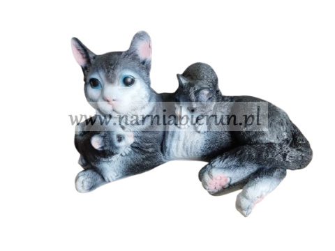 Figurka z żywcy KOT KOTEK Kotki z mamą 30 cm Figurka z żywcy KOT KOTEK Kotki z mamą 30 cm