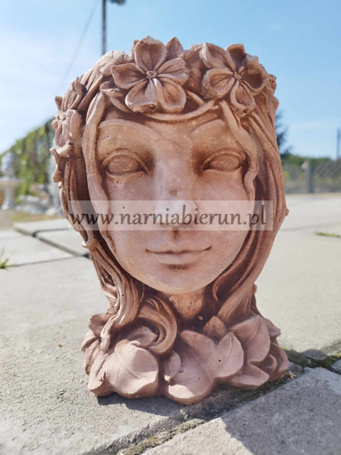Figurka betonowa DONICA GŁOWA KWIATY 20 cm Figurka betonowa DONICA GŁOWA KWIATY 20 cm