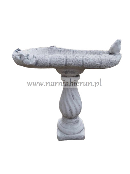 Figurka betonowa Figura Poidło z ptaszkiem na kolumnie 47 cm Figurka betonowa Figura Poidło z ptaszkiem na kolumnie 47 cm