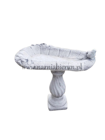 Figurka betonowa Figura Poidło z ptaszkiem na kolumnie 47 cm Figurka betonowa Figura Poidło z ptaszkiem na kolumnie 47 cm