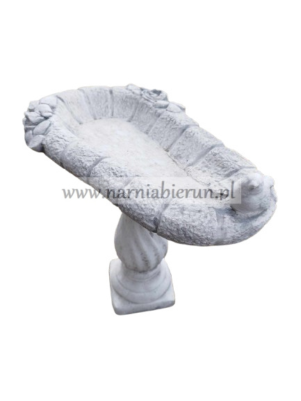 Figurka betonowa Figura Poidło z ptaszkiem na kolumnie 47 cm Figurka betonowa Figura Poidło z ptaszkiem na kolumnie 47 cm