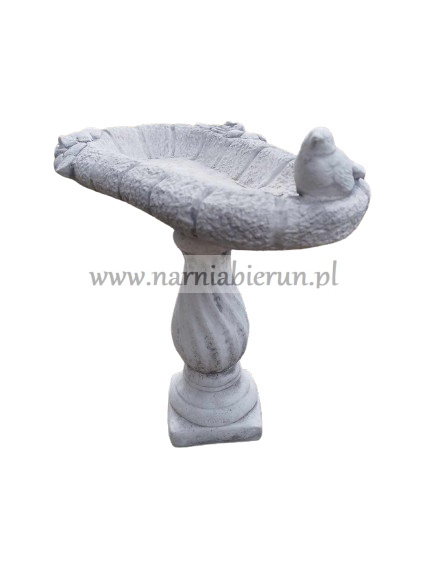 Figurka betonowa Figura Poidło z ptaszkiem na kolumnie 47 cm Figurka betonowa Figura Poidło z ptaszkiem na kolumnie 47 cm