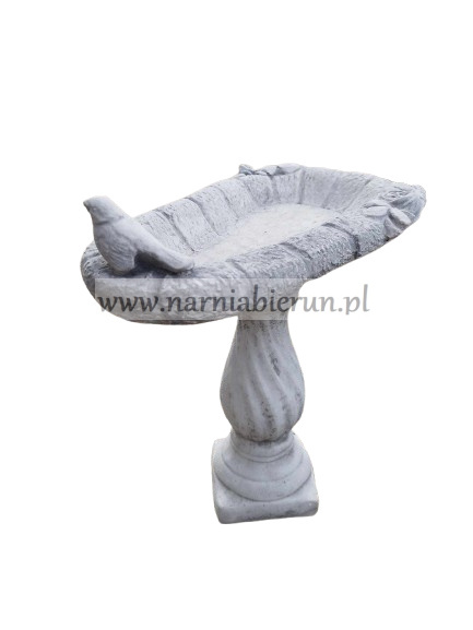 Figurka betonowa Figura Poidło z ptaszkiem na kolumnie 47 cm Figurka betonowa Figura Poidło z ptaszkiem na kolumnie 47 cm