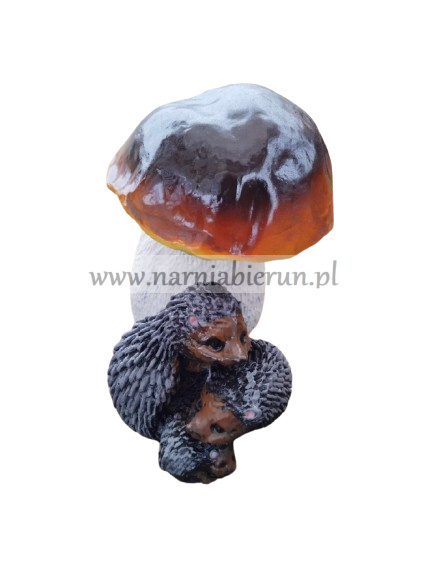 Figurka z żywicy Grzyb z jeżami jeż Prawdziwek 36 cm Figurka z żywicy Grzyb z jeżami jeż Prawdziwek 36 cm