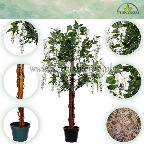 SZTUCZNE DRZEWO GLICYNIA BIAŁA WISTERIA 120 CM KWIAT SZTUCZNE DRZEWO GLICYNIA BIAŁA WISTERIA 120 CM KWIAT