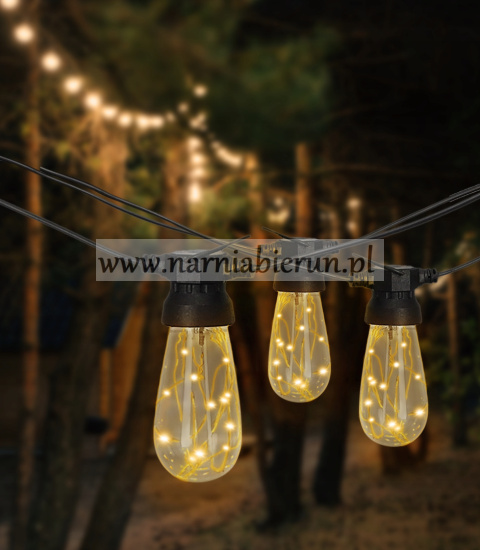 Żarówki Girlanda świecąca 20 LED ciepły biały WIRE 12V Żarówki Girlanda świecąca 20 LED ciepły biały WIRE 12V